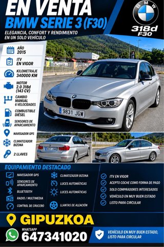 BMW Serie 3 (F30) 318d 2015