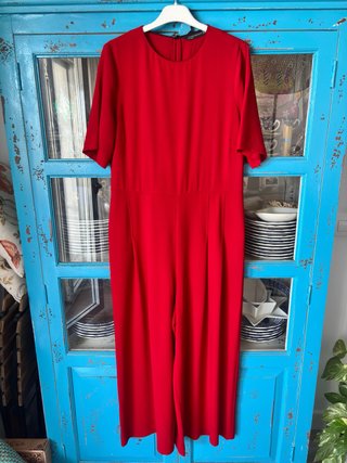 Mono largo rojo Zara Woman Talla M