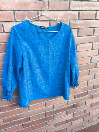Blusa Azul Shein Talla M