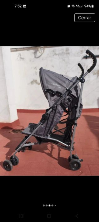 Silla de paseo para bebé gris Marca Asalvo baby