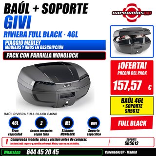 GIVI RIVIERA+SOPORTE PIAGGIO MEDLEY 2016–2026