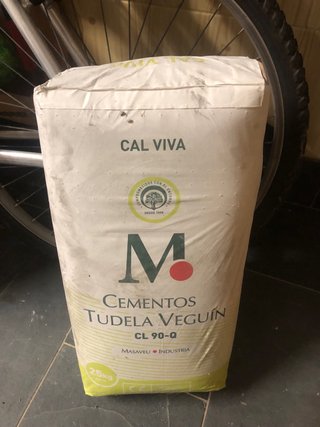 Saco de Cal Viva Cementos Tudela Veguín 25kg