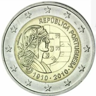 MONEDA CONMEMORATIVA 2€ PORTUGAL 2010. REPÚBLICA