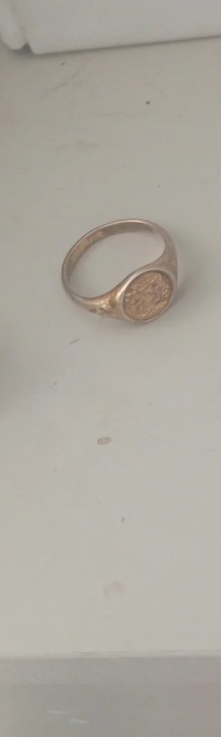 Anillo de plata de ley 925 chapado en oro