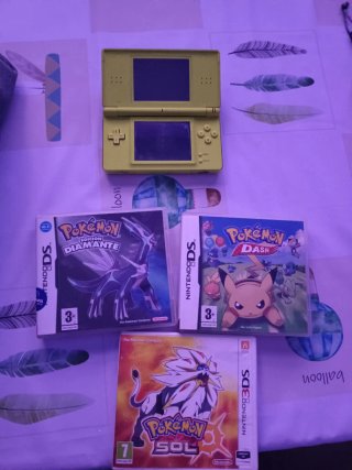 Lote Nintendo DS y 3 Juegos Pokémon
