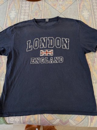 Camiseta Manga Corta London England Azul XL