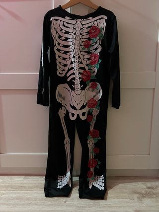 Disfraz de Esqueleto con Rosas para Niña talla 5-6