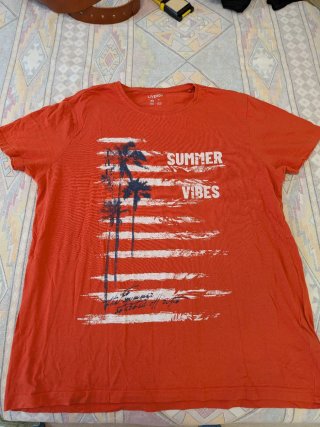 Camiseta manga corta  Naranja Talla L