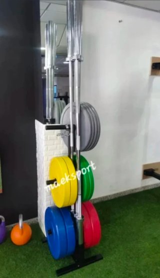 Soporte discos crosffit bumpers olímpicos