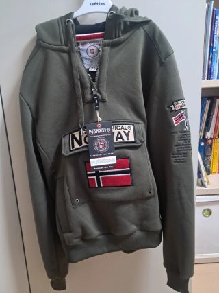 Sudadera Geographical Norway Verde Talla S