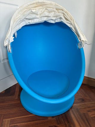 Butaca Infantil Azul con Capota