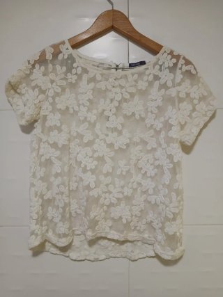 Top / Blusa de encaje romántica Nekane - Blanco