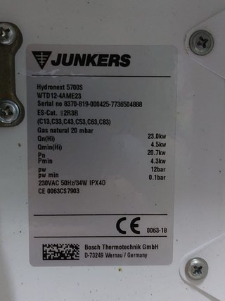 Termo Junkers Hydronext 5700S