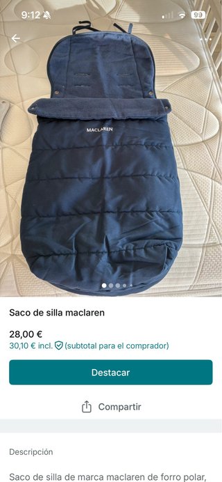 Saco para Silla de Paseo Maclaren