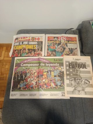 Lote 4 Periódicos Históricos Fútbol