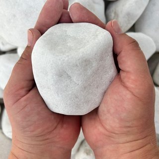 Piedra mármol Canto rodado Blanco 60/90 mm 20kg