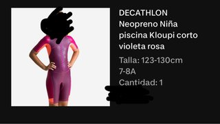 Neopreno Decathlon Kloupi Niña 7-8 Años