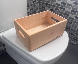 Caja de madera natural