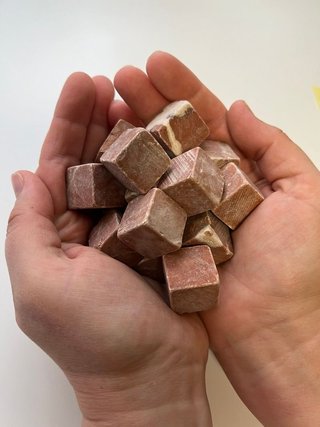 Piedras Cuadradas Pequeñas Decorativas ROJO 20 kg
