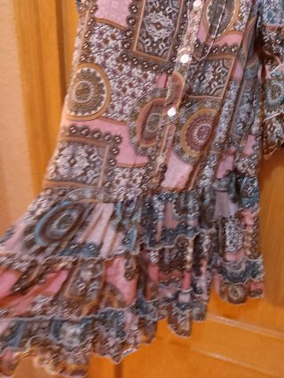 Vestido de seda estampado T 42/ 44