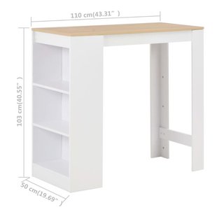 Mesa Alta con Estantería