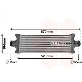 Intercooler para Ford TRANSIT 2006, TRANSIT 2014 y TRANSIT CUSTOM 2013