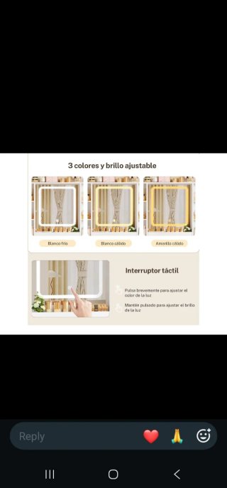 Tocador con Espejo LED.