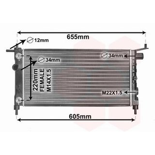 Radiador para Opel CORSA B 1993
