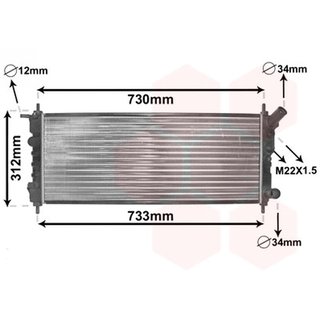 Radiador para Opel CORSA B 1993