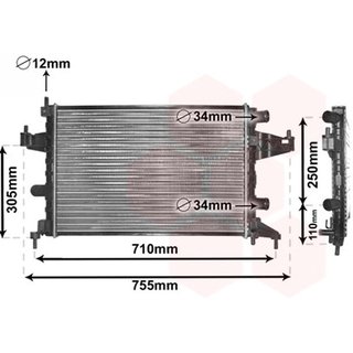 Radiador para Opel CORSA B 1997