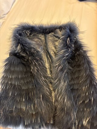 Chaleco de pelo reversible negro