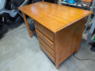 Mesa escritorio / estudio de madera maciza