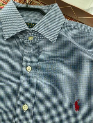 Camisa Ralph Lauren Azul y Blanca