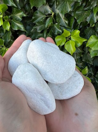 Piedra mármol Canto rodado Blanco 40/60 mm 20kg