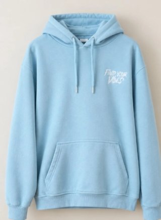 Sudadera con capucha azul