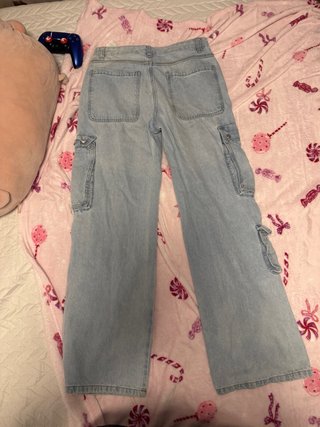 Pantalón tipo cargo azul