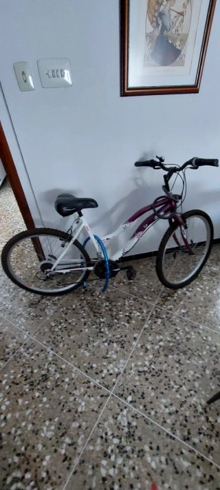 Bicicleta de Mujer Blanca y Morada