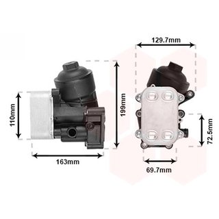 Radiador de aceite para Seat IBIZA IV 2008, Skoda FABIA II 2010 y ROOMSTER 2010 y Volkswagen POLO 2009