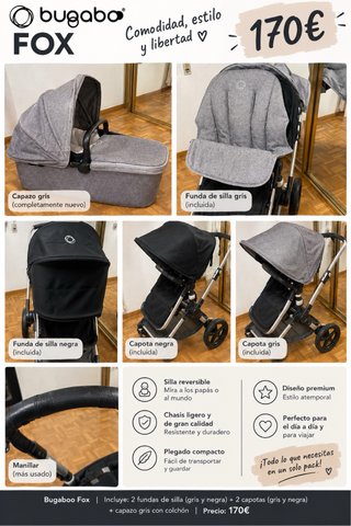 Bugaboo Fox Completo con Capazo y Sillas