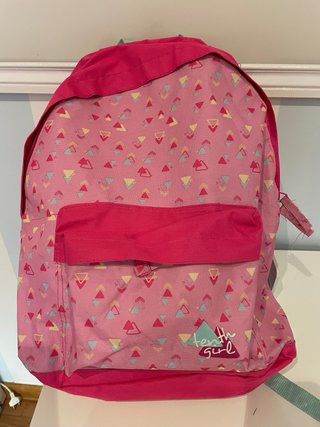 Mochila Escolar Rosa con Estampado