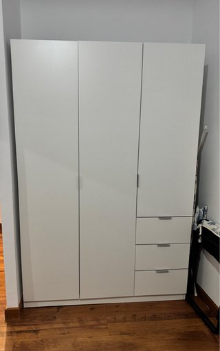Armario de puertas abatibles blanco