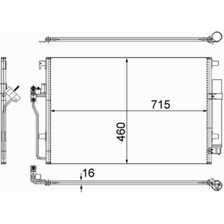 Condensador de aire acondicionado para Mercedes-Benz SPRINTER W906 2006 y Volkswagen CRAFTER 2006