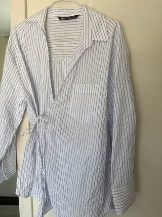 Camisa Zara Cruzada de Rayas