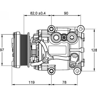 Compressor Ford Focus para Ford FIESTA MK5 2002, FIESTA MK5 2005, FOCUS 2002 y FOCUS 2004