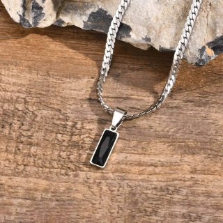Collar Hombre Cadena Cubana Acero