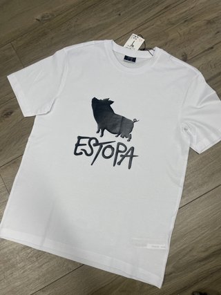 Camiseta Estopa Blanca y Negra Talla L