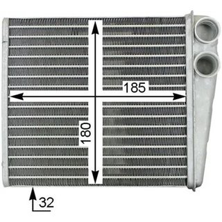 Radiador de calefacción para Audi A3 2003 y A3 2008, Seat LEON 2005 y TOLEDO III 2004 y Skoda OCTAVIA II 2004 y YETI
