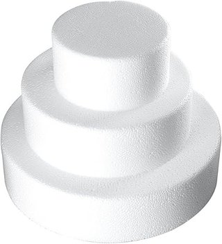Ideen mit Herz Tarta de poliestireno con Forma Redonda | de 3 pedestales | maniquí de Tarta | Idea C