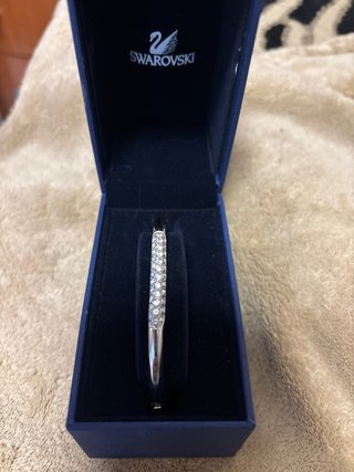 Esclava Swarovski Plateada