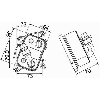 Radiador Oleo Bmw 3 (E46) para Bmw S/1 E81/E87 2007, S/3 E46 4P 1998 y S/5 E60 2003